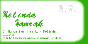 melinda hamrak business card